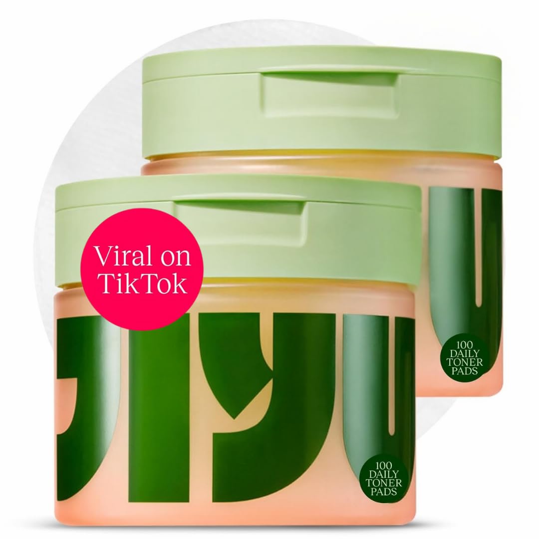 JiYu Toning Polish Pads - Korean Skincare for Dark Spots, Wrinkles & Dull Skin - Hydrating Facial Treatment with Snail Mucin, Niacinamide, Peptides & Centella - 100 Count