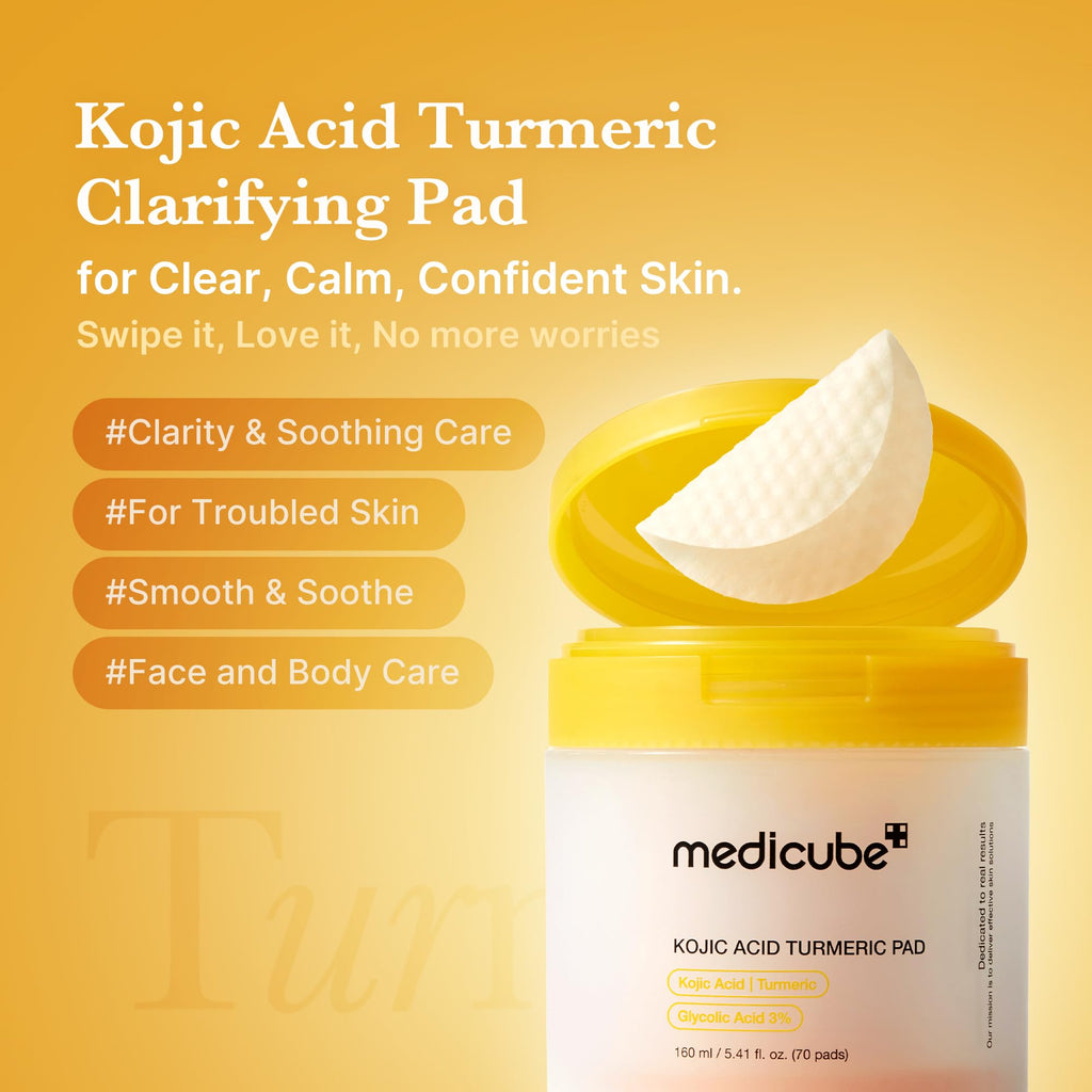 medicube Toner Pads Deep Vita C Facial Toner Pad for Uneven Skin Tone & Texture | Vitamin Water and 3 Types of Vitamin, Deeply Hydrating & Resurfacing Pad | Korean Skin Care, 70 Pads (1 Pack)